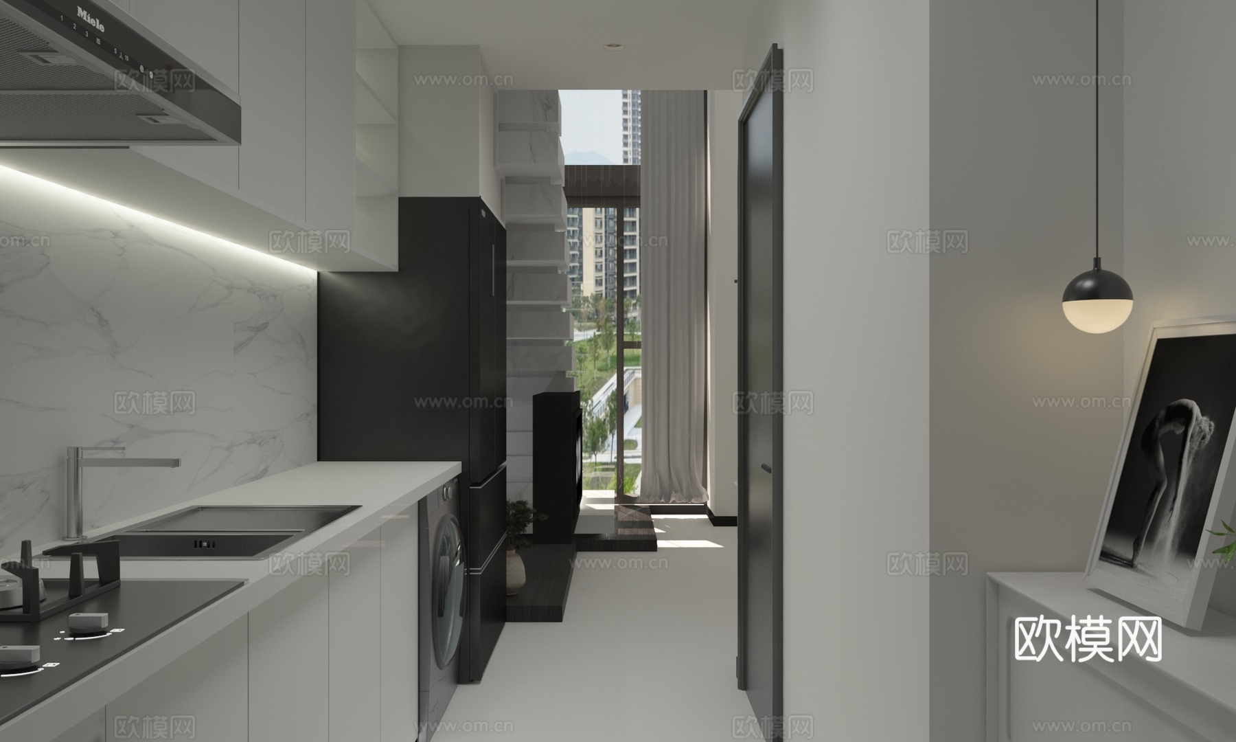 现代Loft青年公寓免费3d模型