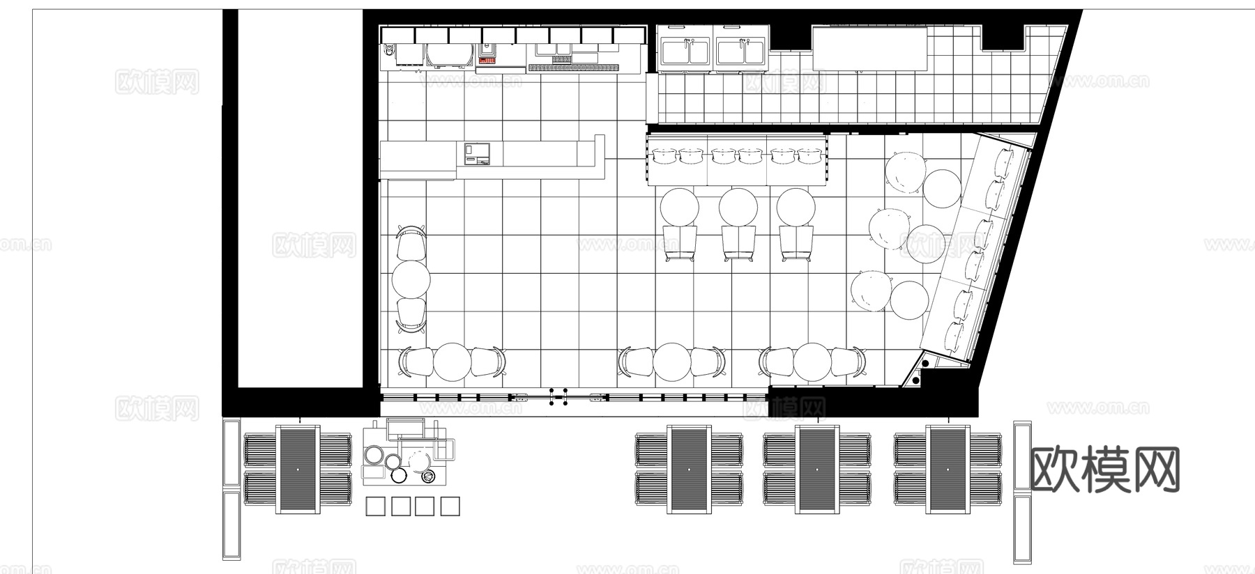 新中式奶茶店su模型下载下载（渲染图1）