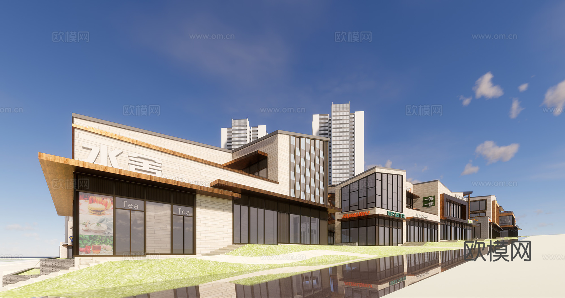现代商业综合体su模型下载