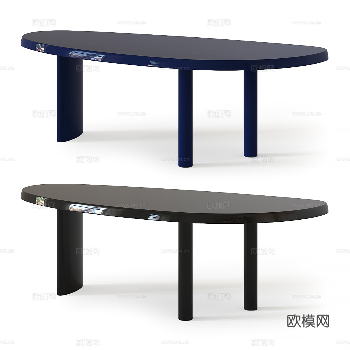 现代意式书桌3d模型