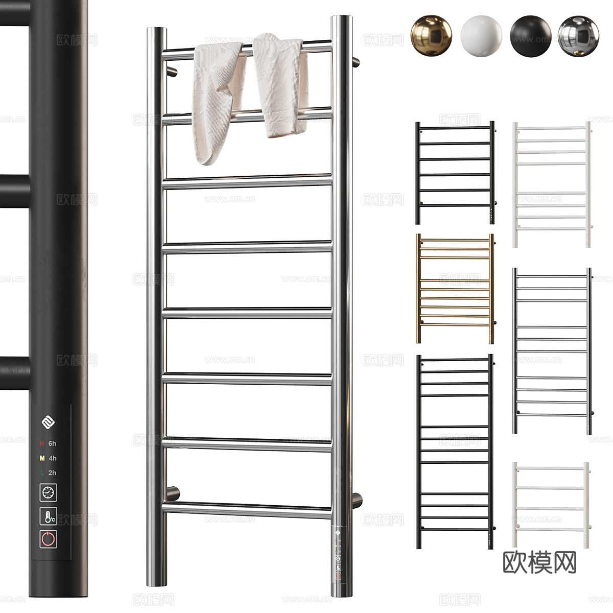 现代 Terminus Aurora 电热毛巾架3d模型
