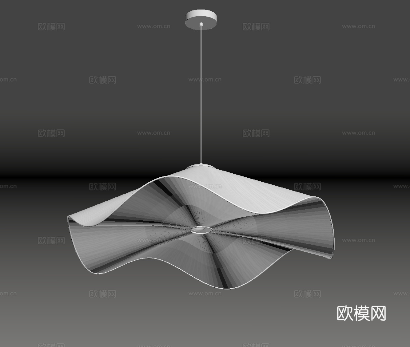 现代奶油风吊灯su模型