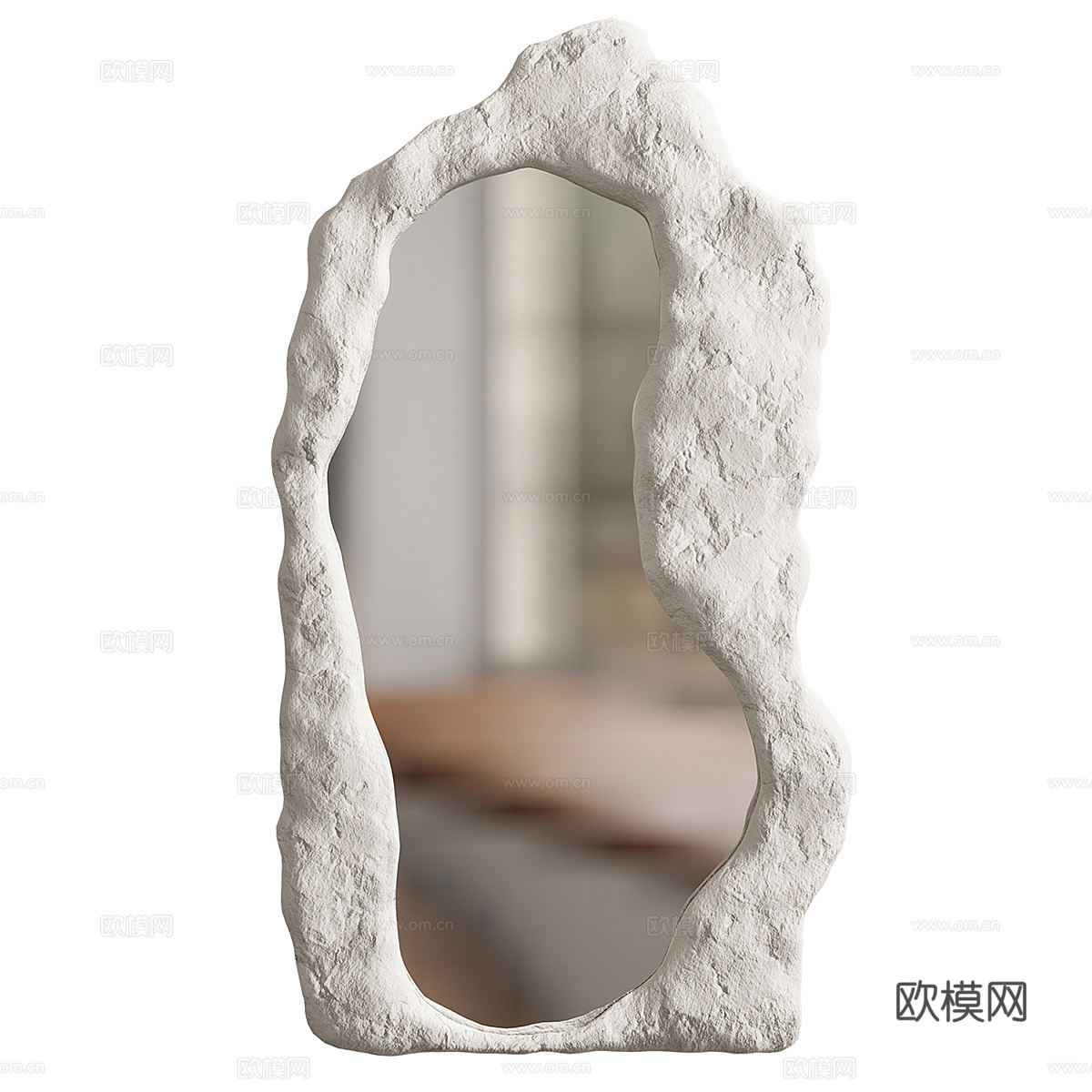 现代意式侘寂装饰镜子3d模型