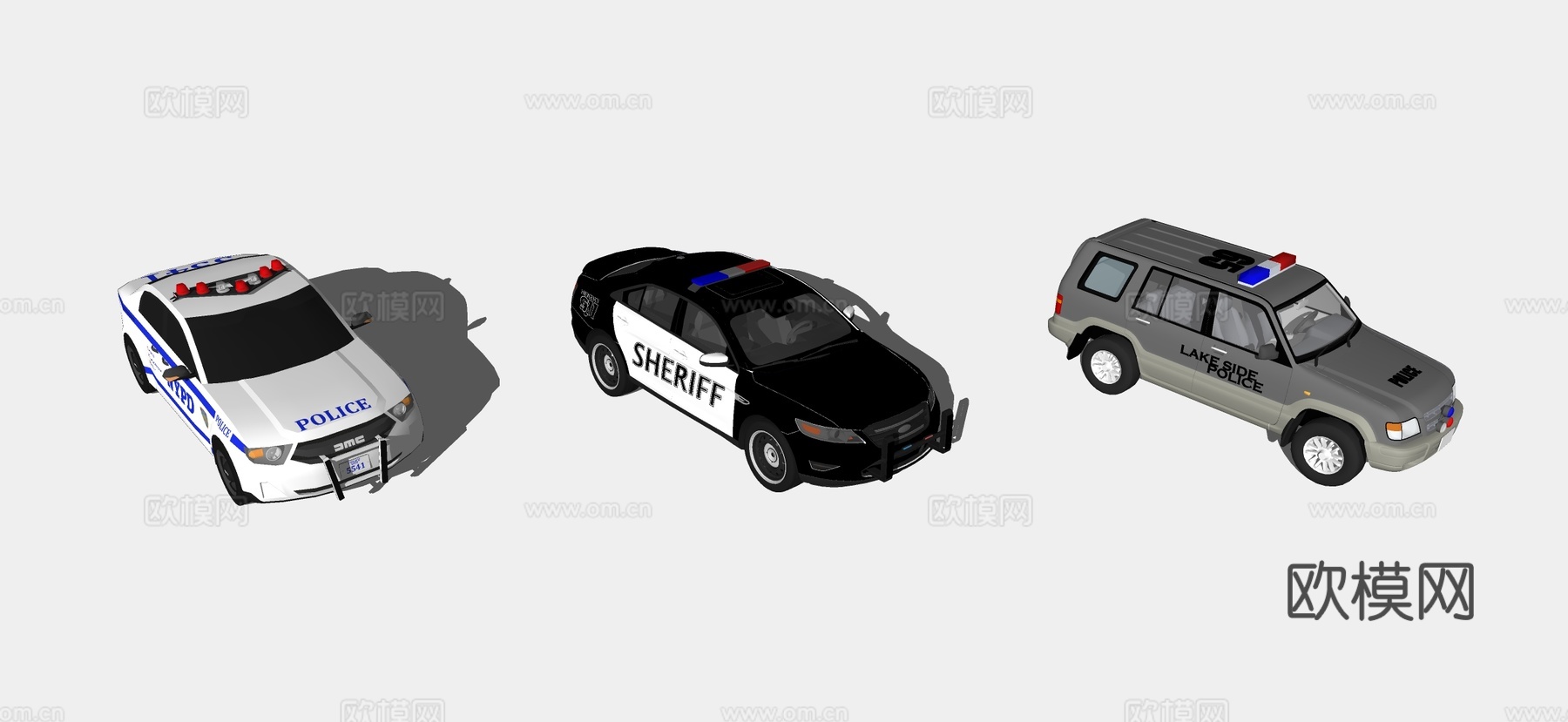 现代suv警车 越野警车su模型下载