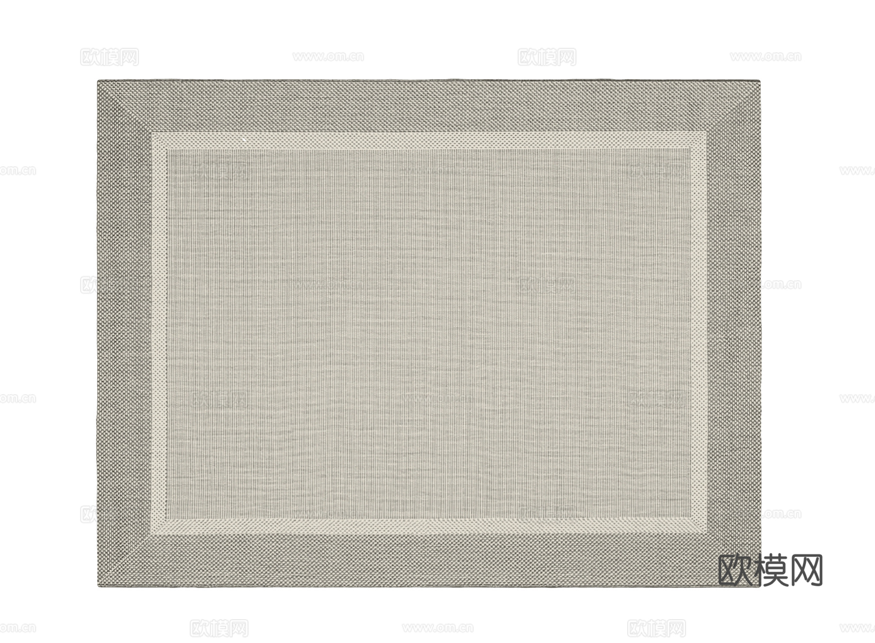 现代地毯 条纹地毯 懒人沙发 植物盆栽 抽象地毯 方形地毯su模型下载（渲染图2）