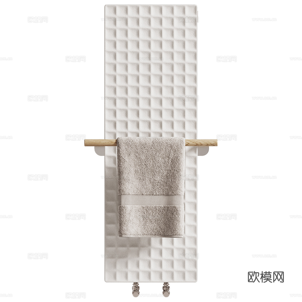 现代奶油风 Antrax 华夫饼散热器 电热毛巾架3d模型