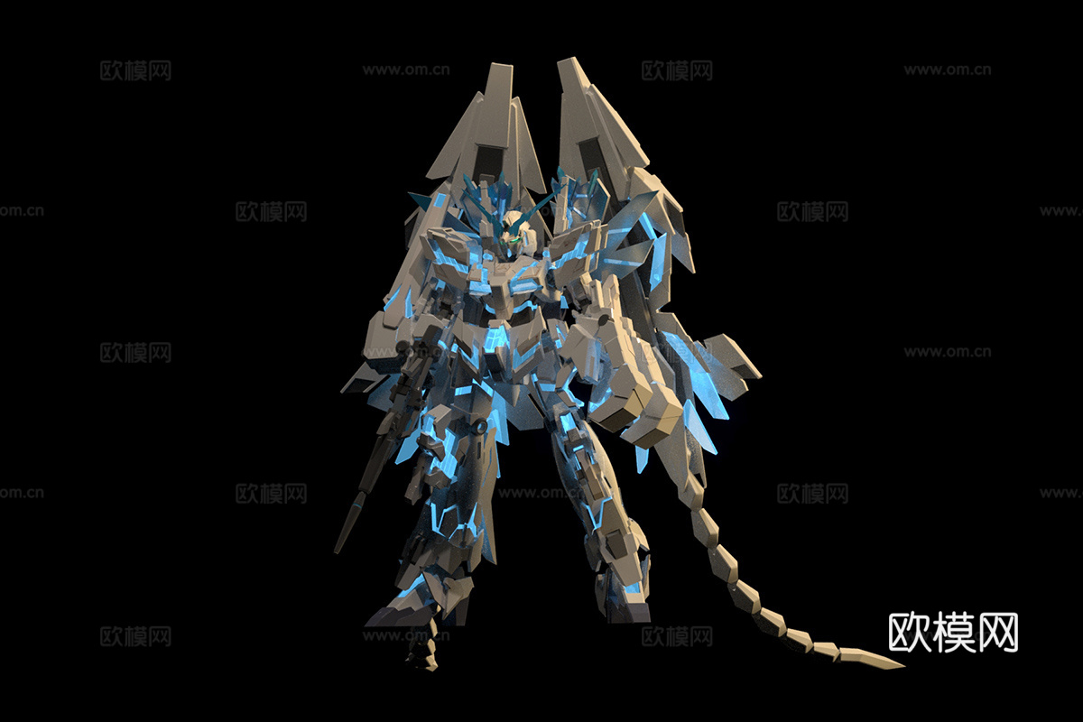 现代高达 机器人 机动战士高达 独角兽 完美独角兽3d模型