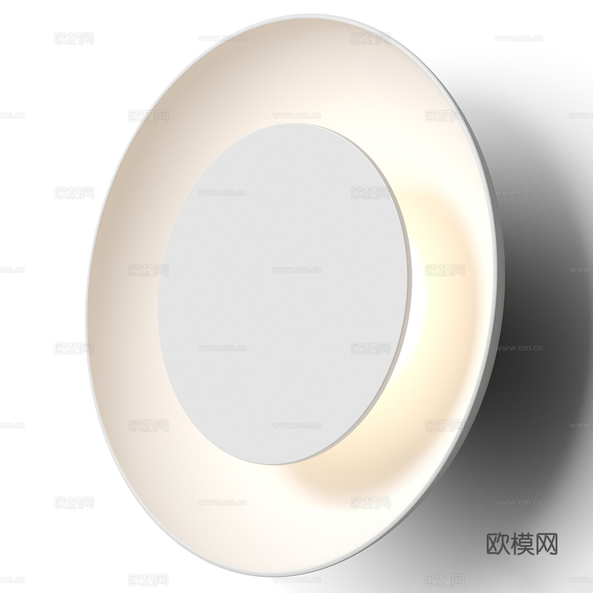 现代极简圆盘装饰壁灯3d模型