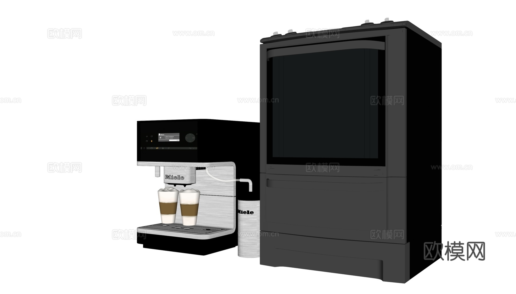 咖啡机 饮料机 甜品机su模型下载