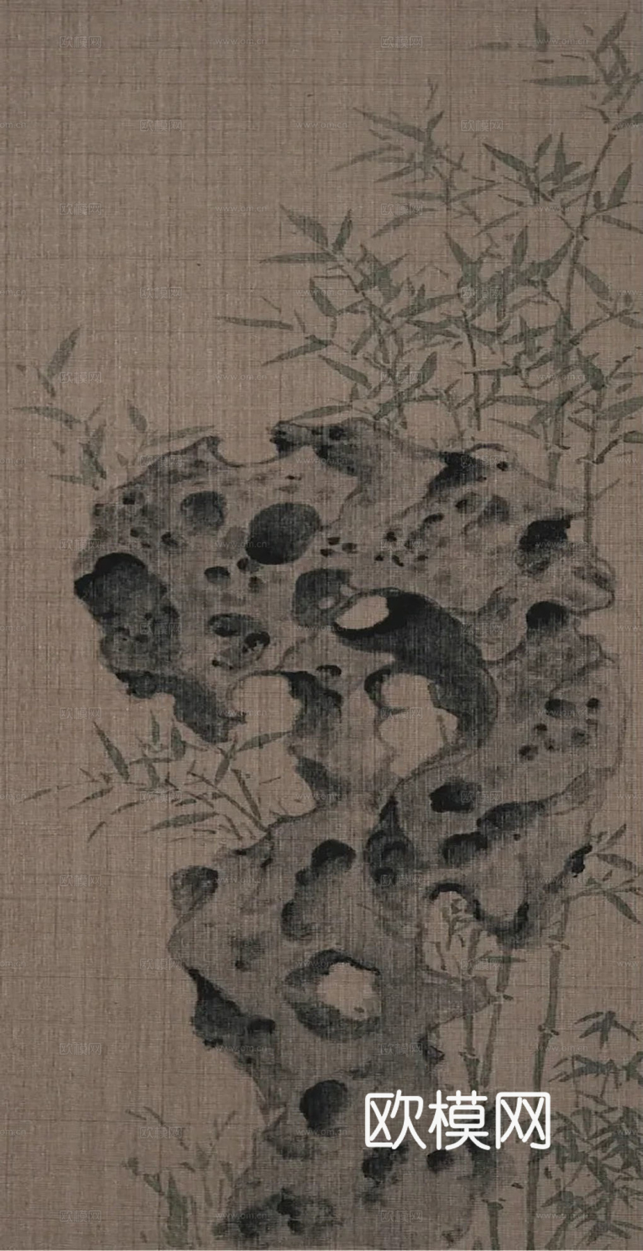 太湖石挂画