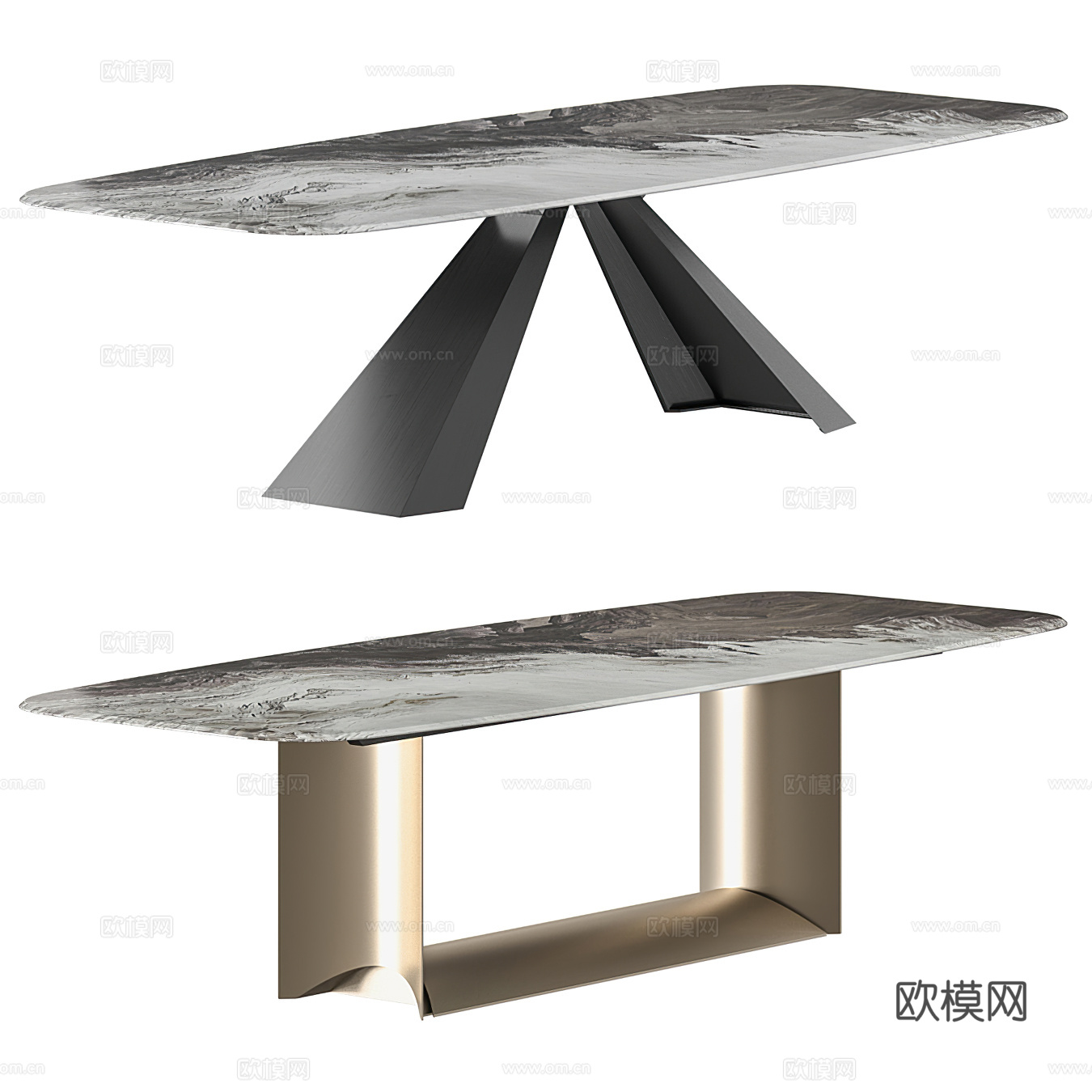 Cattelan Italia 现代餐桌 意式餐桌 金属餐桌3d模型