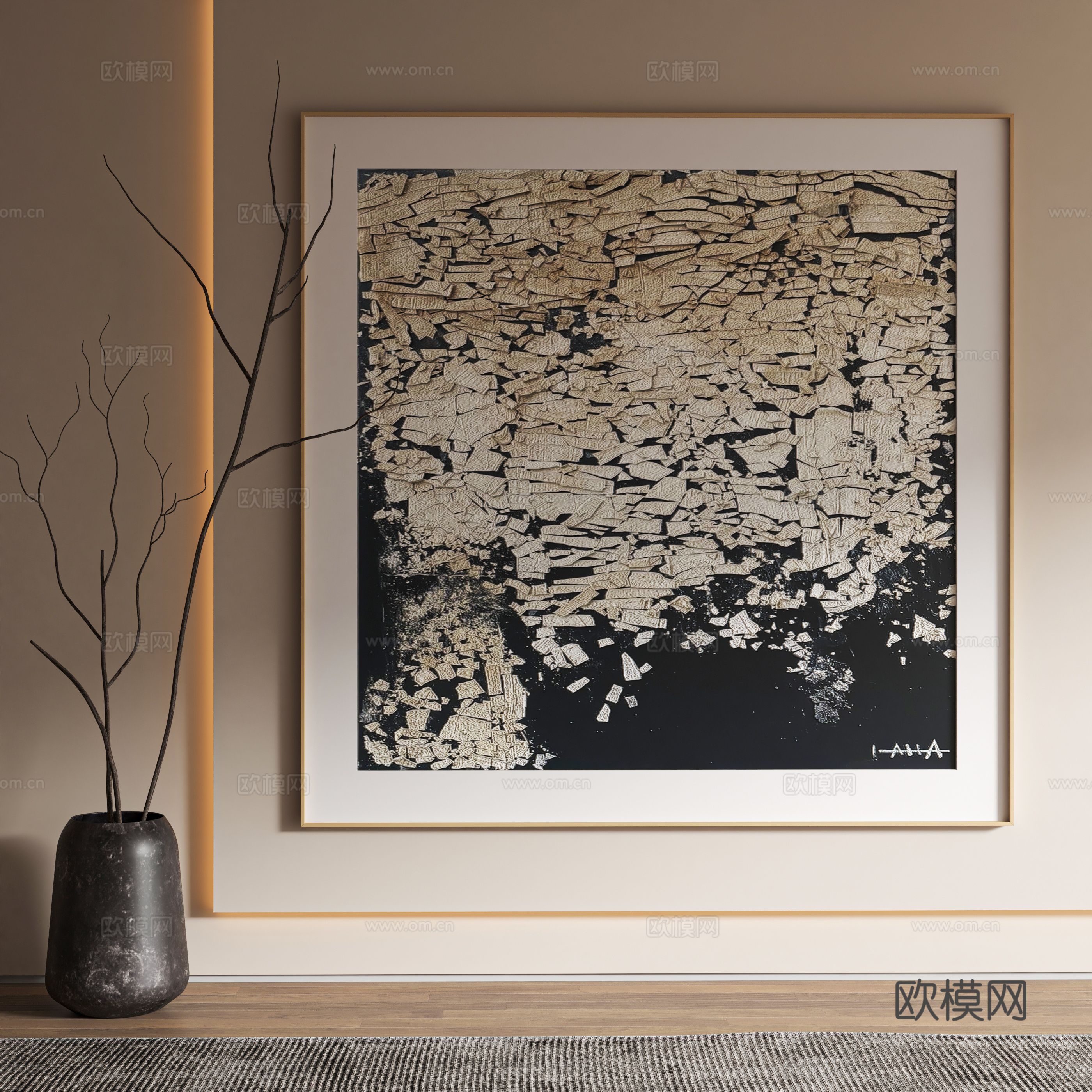抽象艺术挂画3d模型
