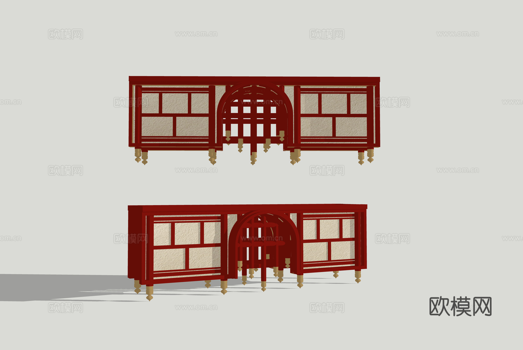 新中式影视道具 户外装置 国潮装置 美陈打卡 古建 古风构建3d模型