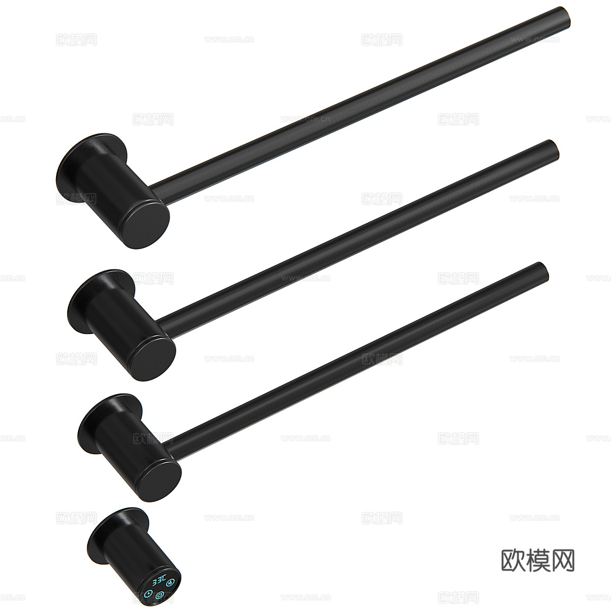 现代极简电热毛巾架3d模型