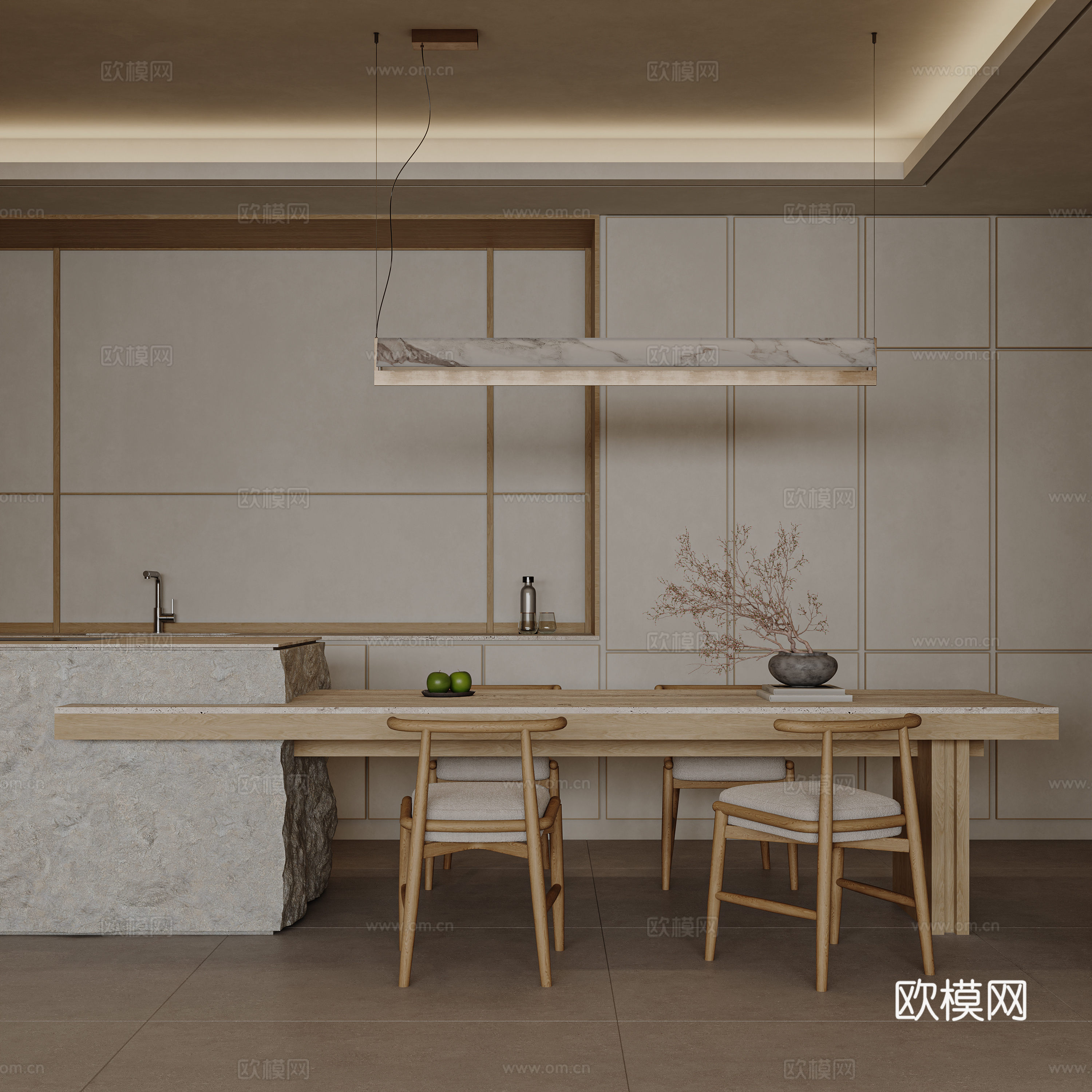 日式客餐厅3d模型