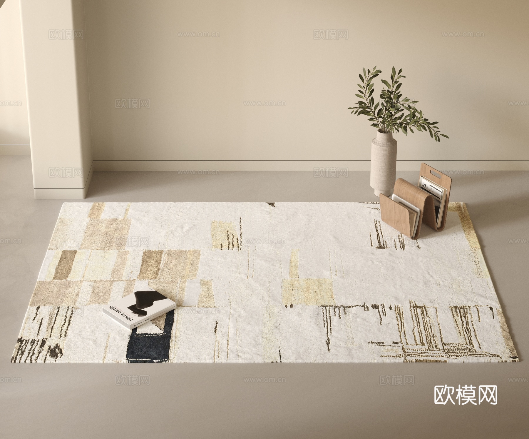 现代地毯 条纹地毯 抽象地毯 方形地毯 客厅地毯 卧室地毯3d模型