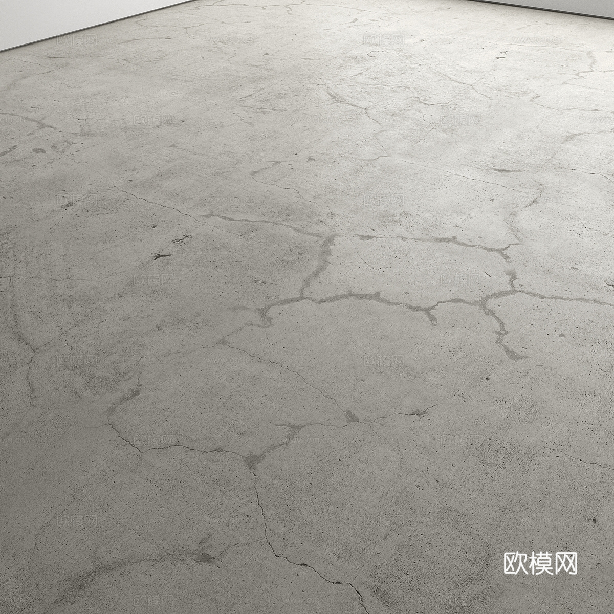现代侘寂水泥地面自流平材质3d模型