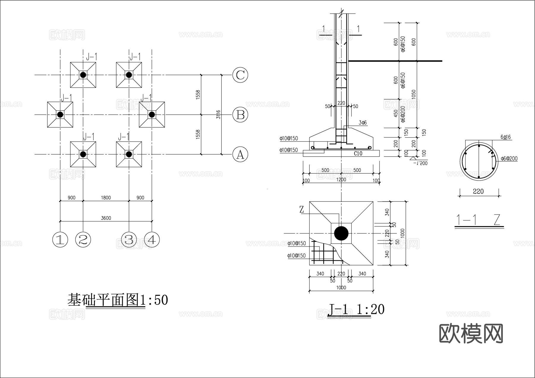 古建六角亭施工图纸cad施工图
