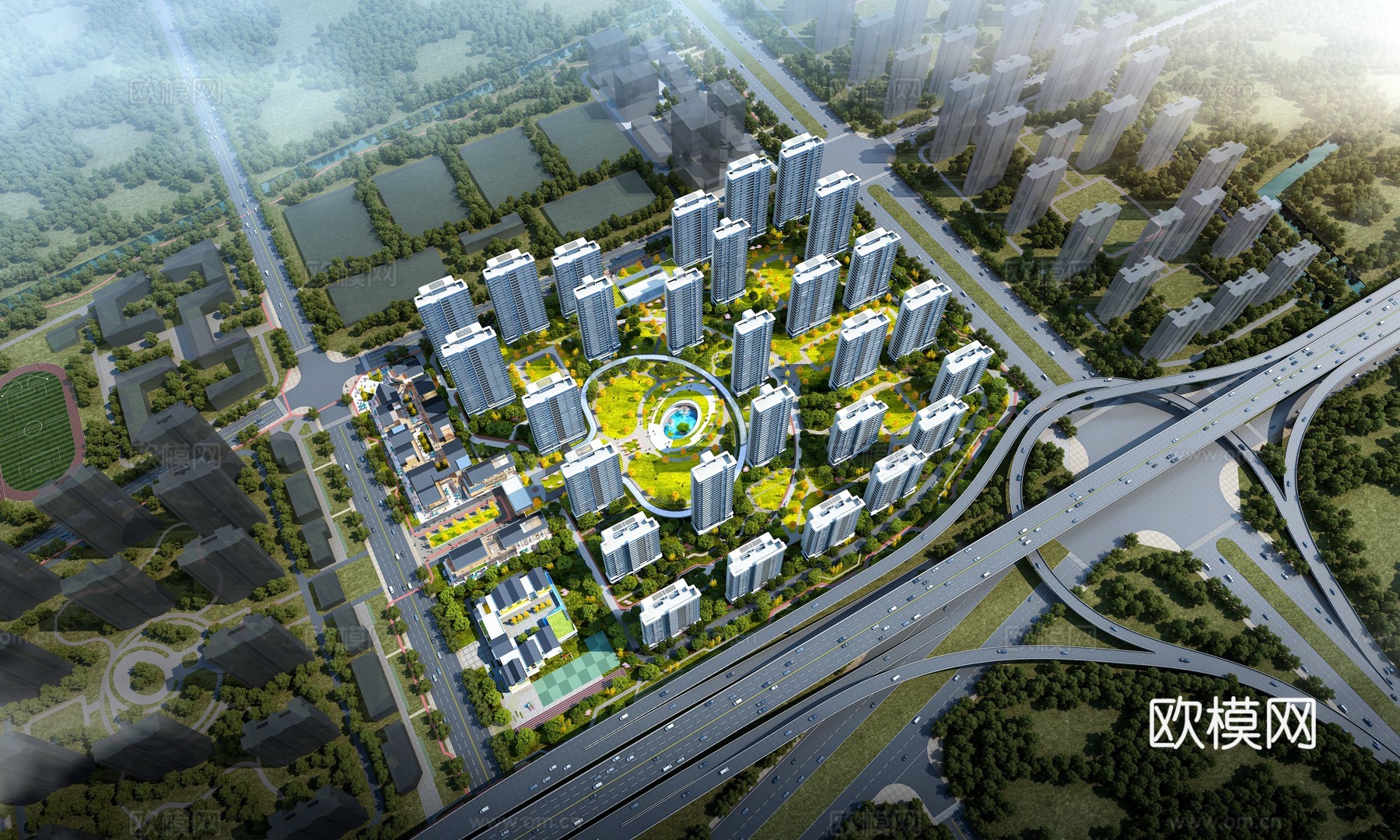 住宅鸟瞰3d模型