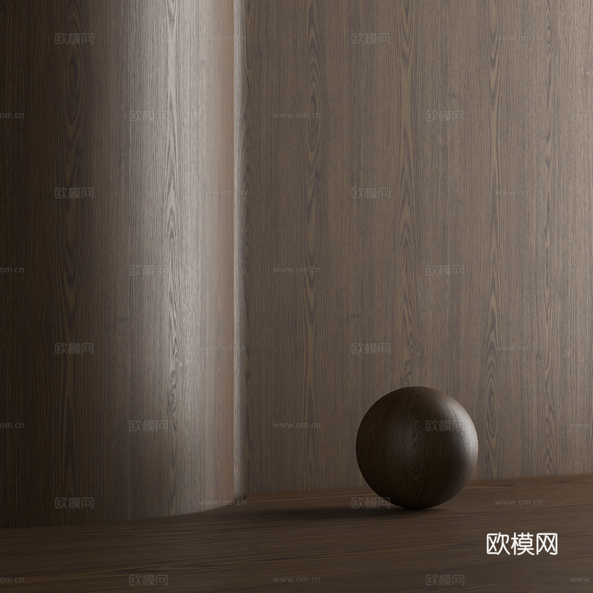 现代意式木纹 木饰面材质3d模型