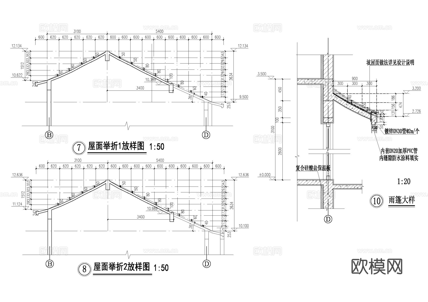 仿古住宅-节点图cad施工图