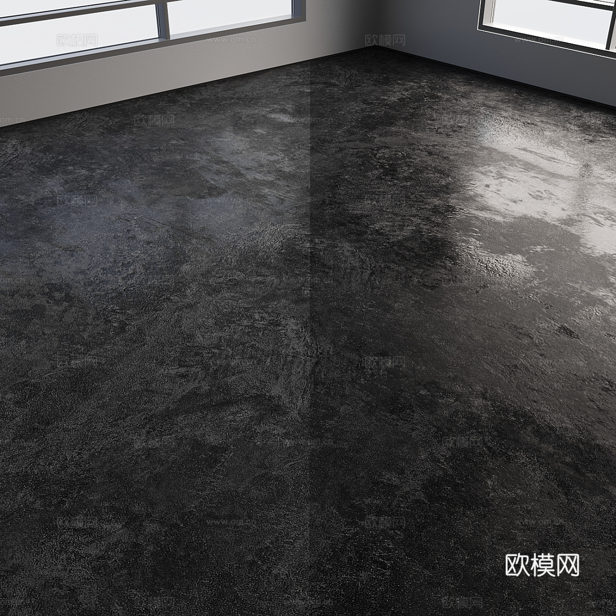 现代混凝土地面自流平材质3d模型