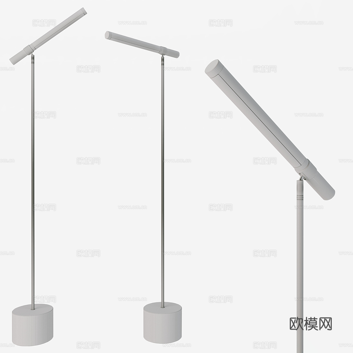 现代轻奢极简金属落地灯3d模型