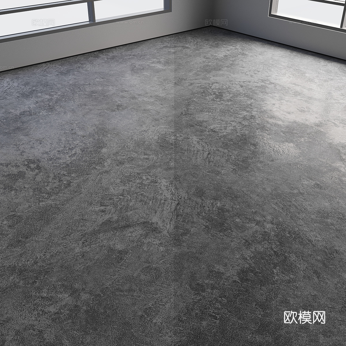 现代混凝土地面自流平材质3d模型