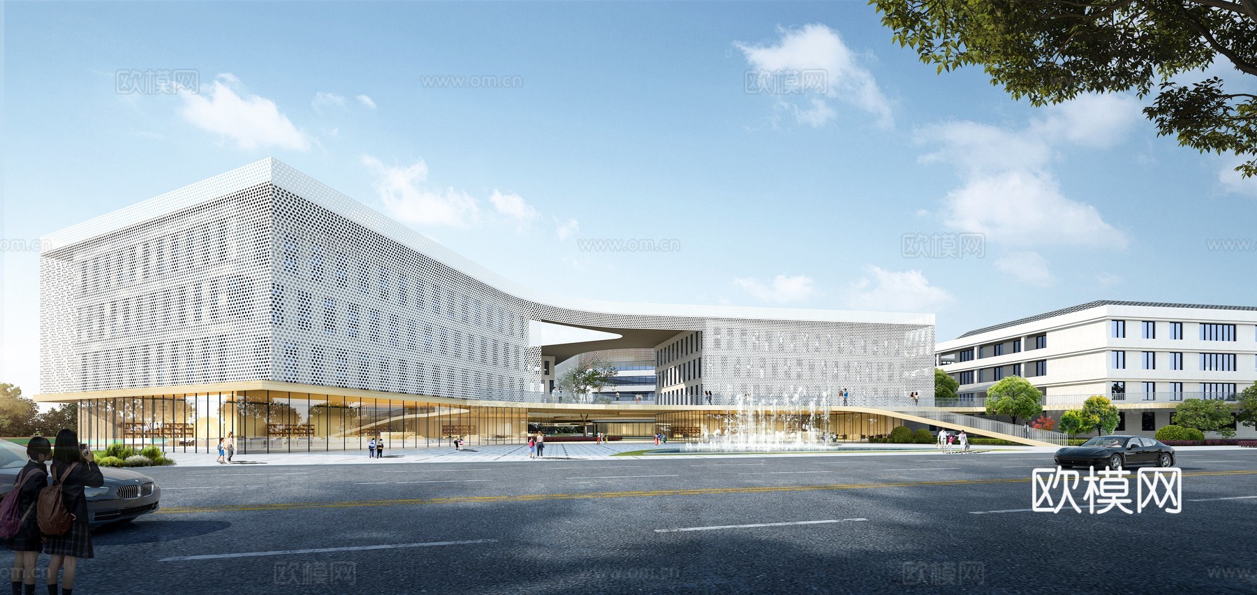 学校图书馆3d模型