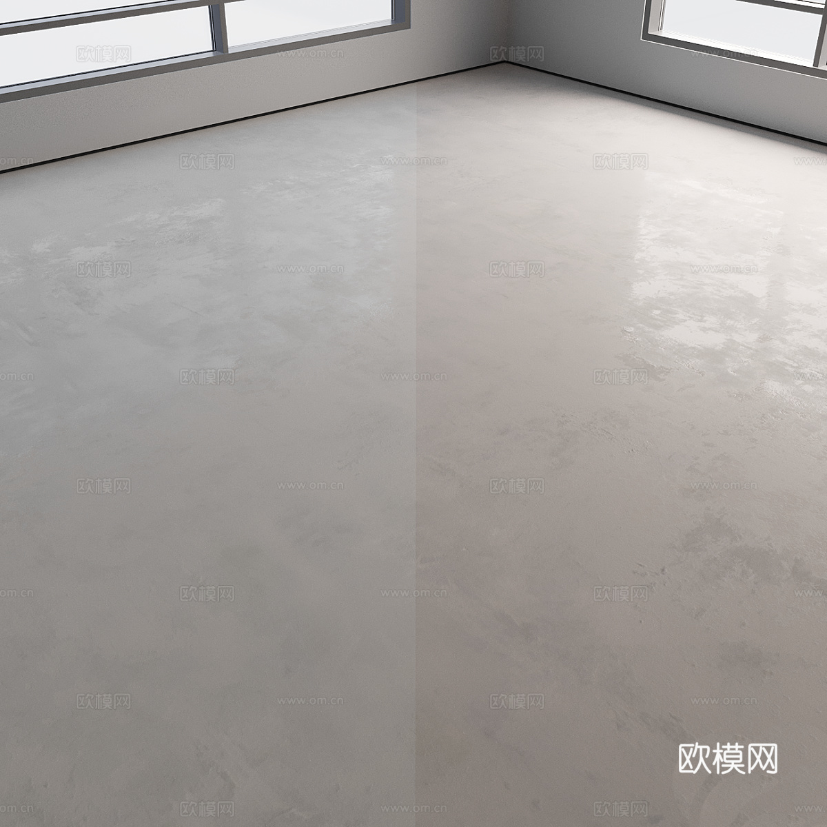 现代意式混凝土地面 自流平材质3d模型