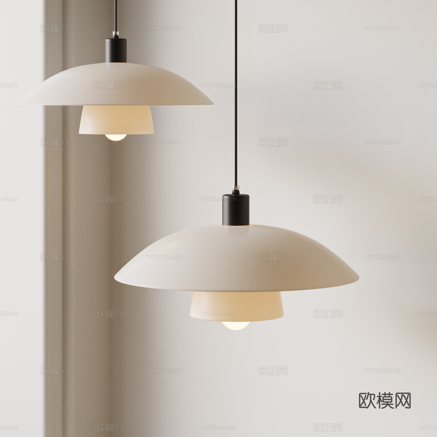 现代吊灯 飞碟吊灯 玻璃吊灯 餐厅吊灯3d模型
