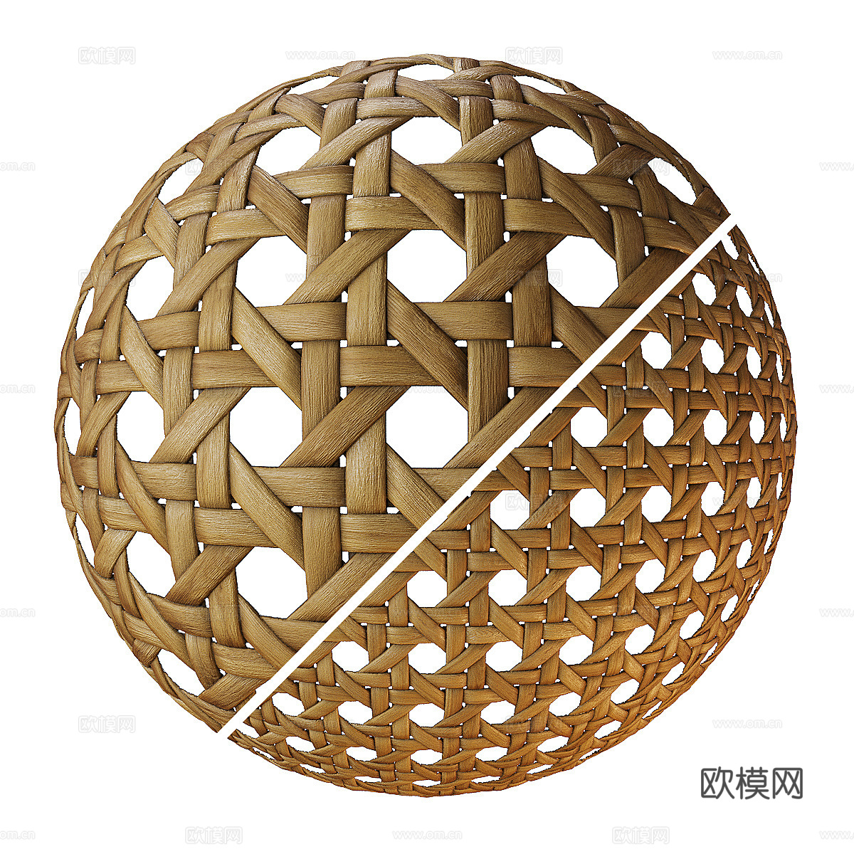 新中式藤编材质 编织材质3d模型