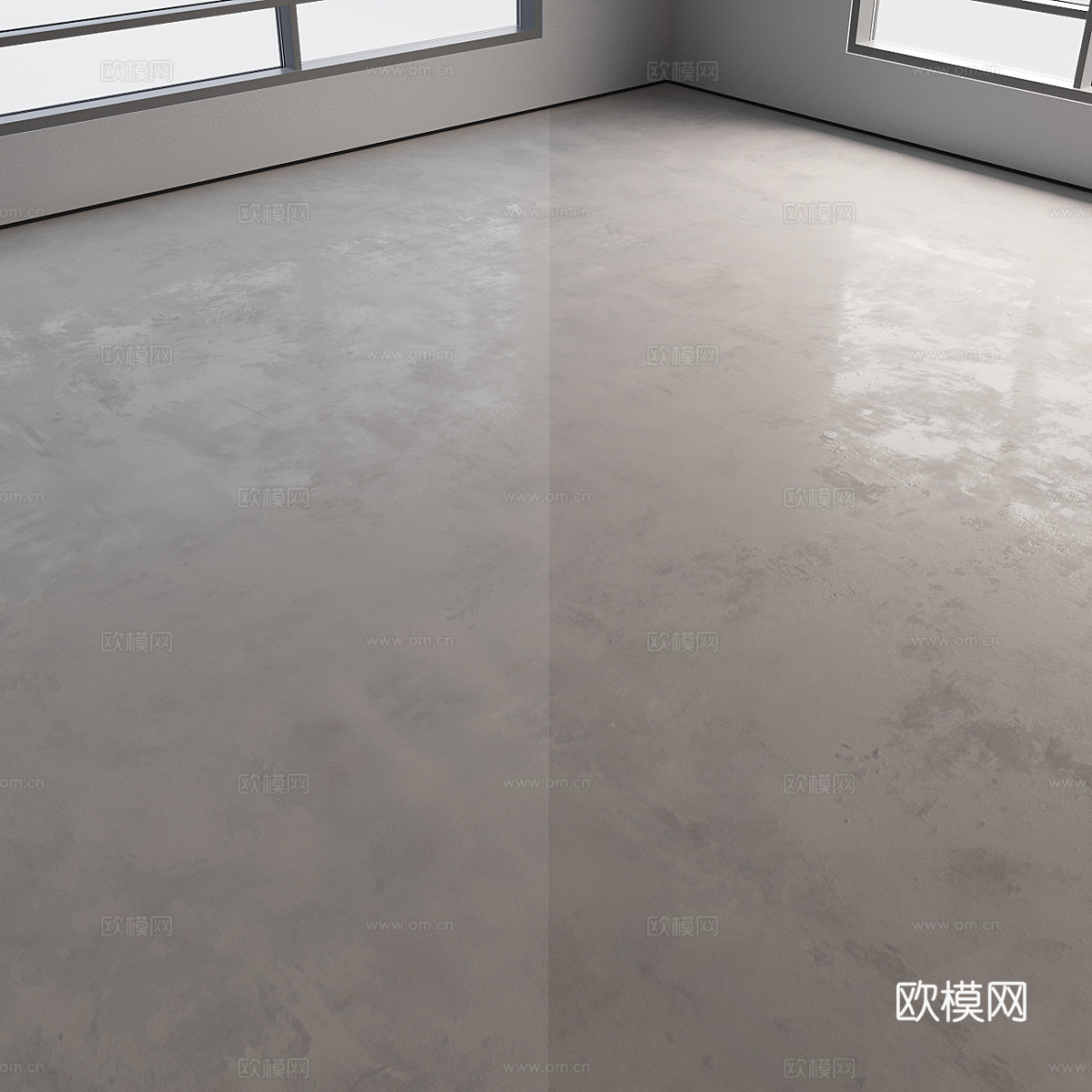 现代意式混凝土地面 自流平材质3d模型
