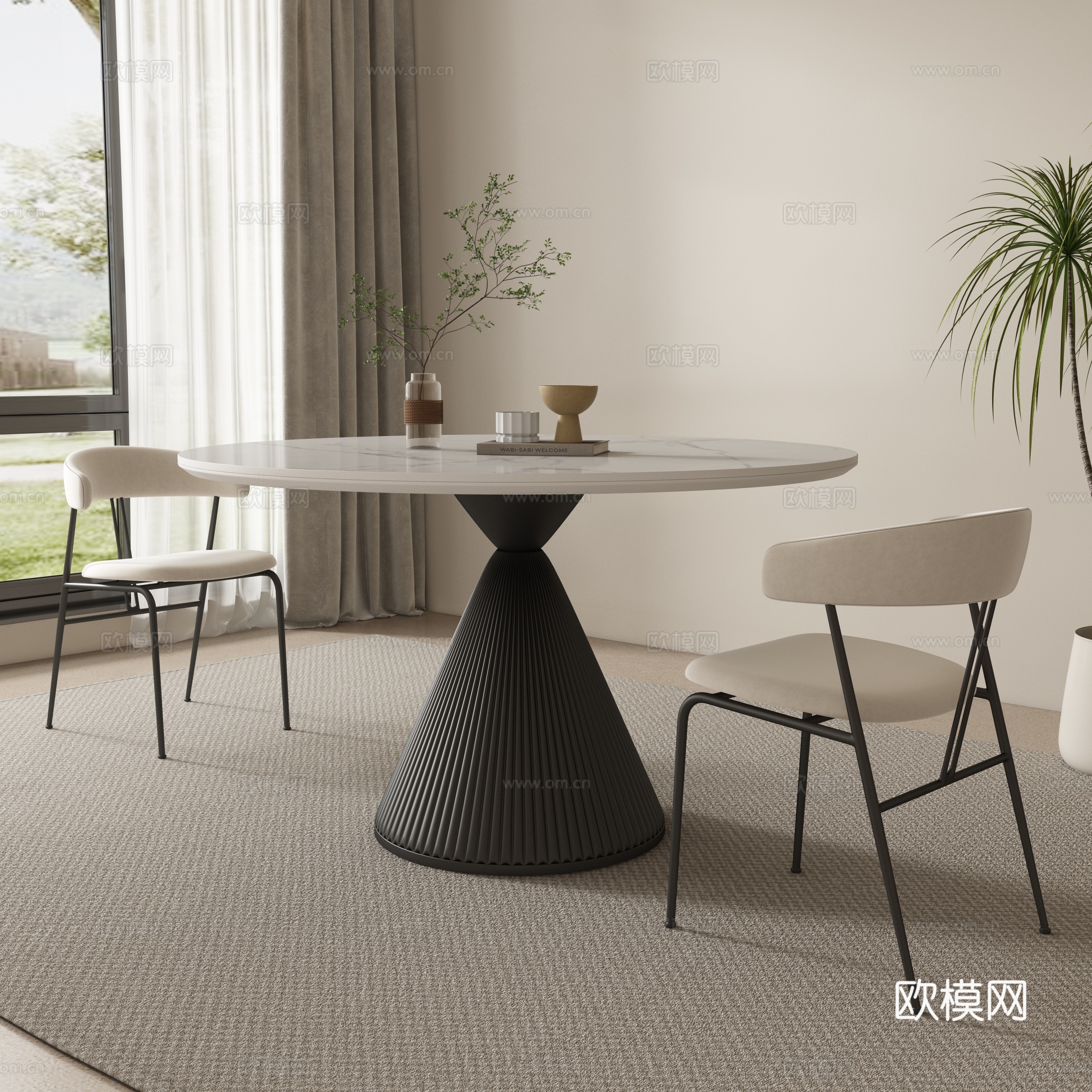 餐桌椅su模型