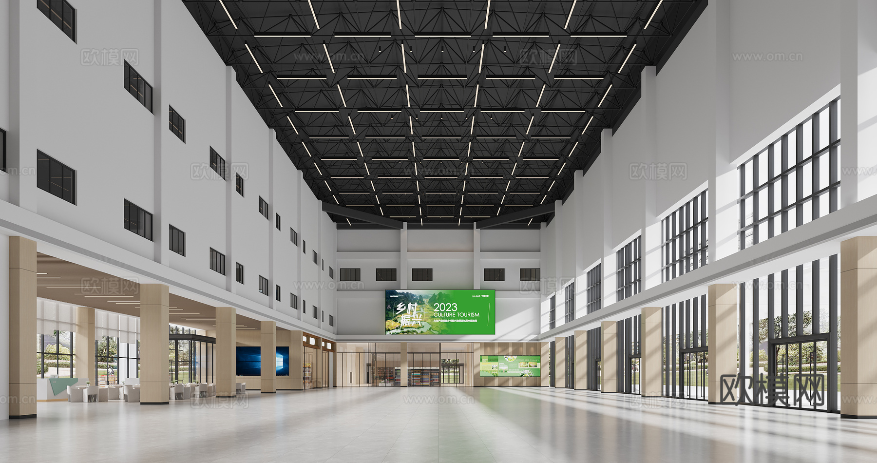 现代车站_客运站_展厅_会展厅3d模型
