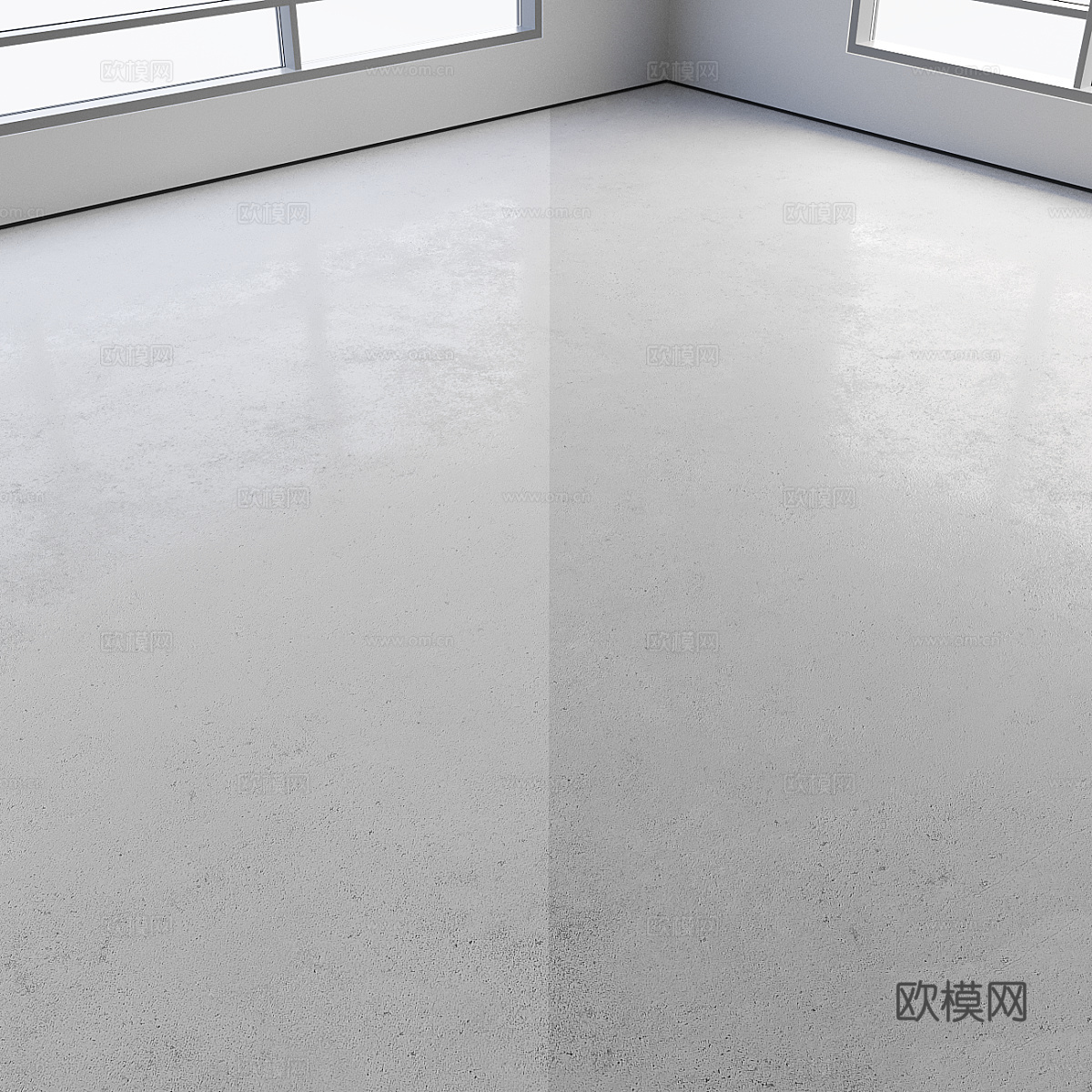 现代混凝土地面 自流平材质3d模型