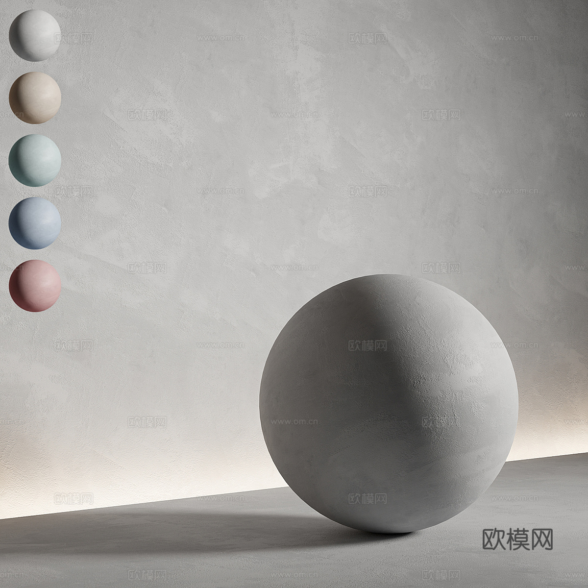 现代奶油风涂料 艺术漆 乳胶漆 微水泥3d模型