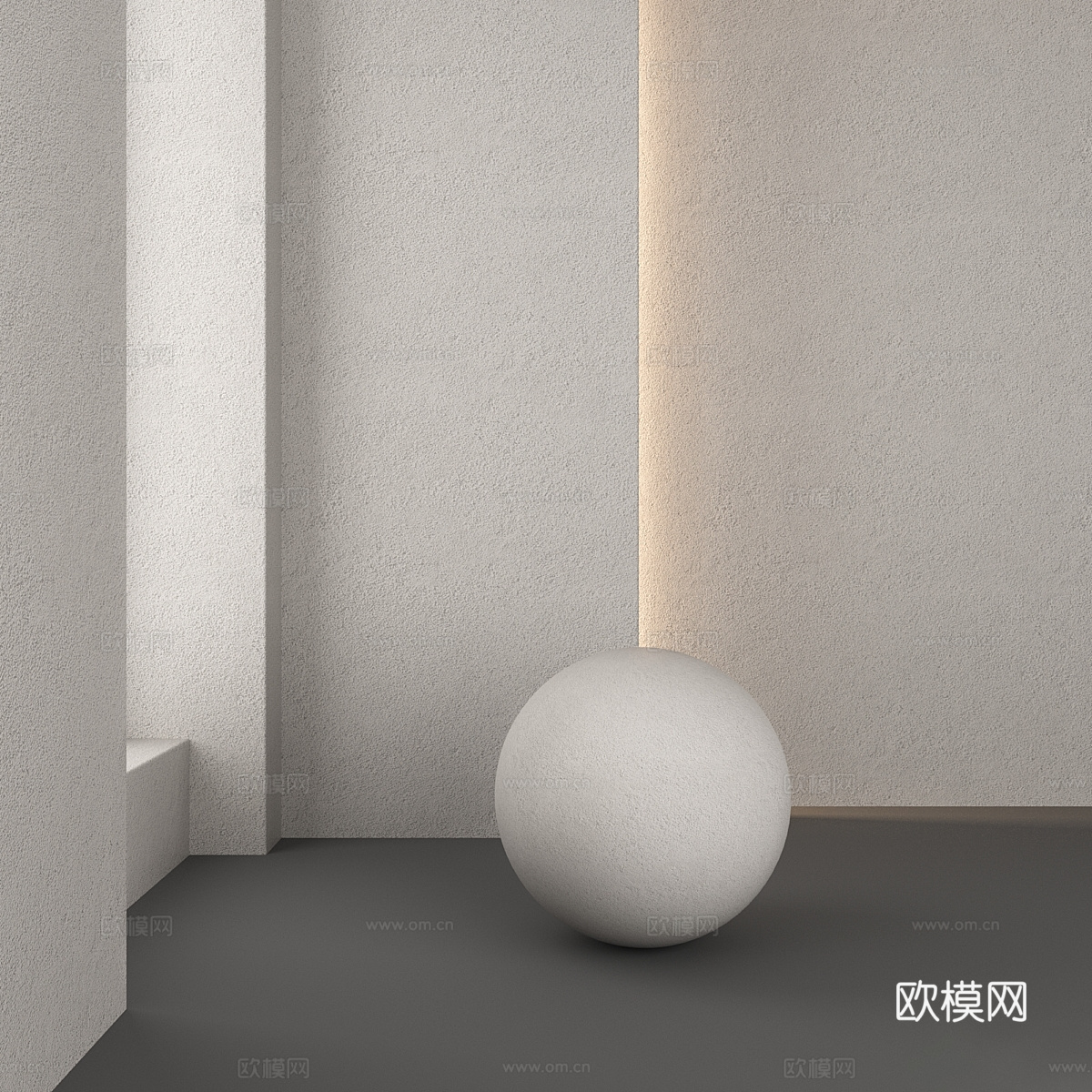 现代意式侘寂涂料 乳胶漆 艺术漆材质3d模型