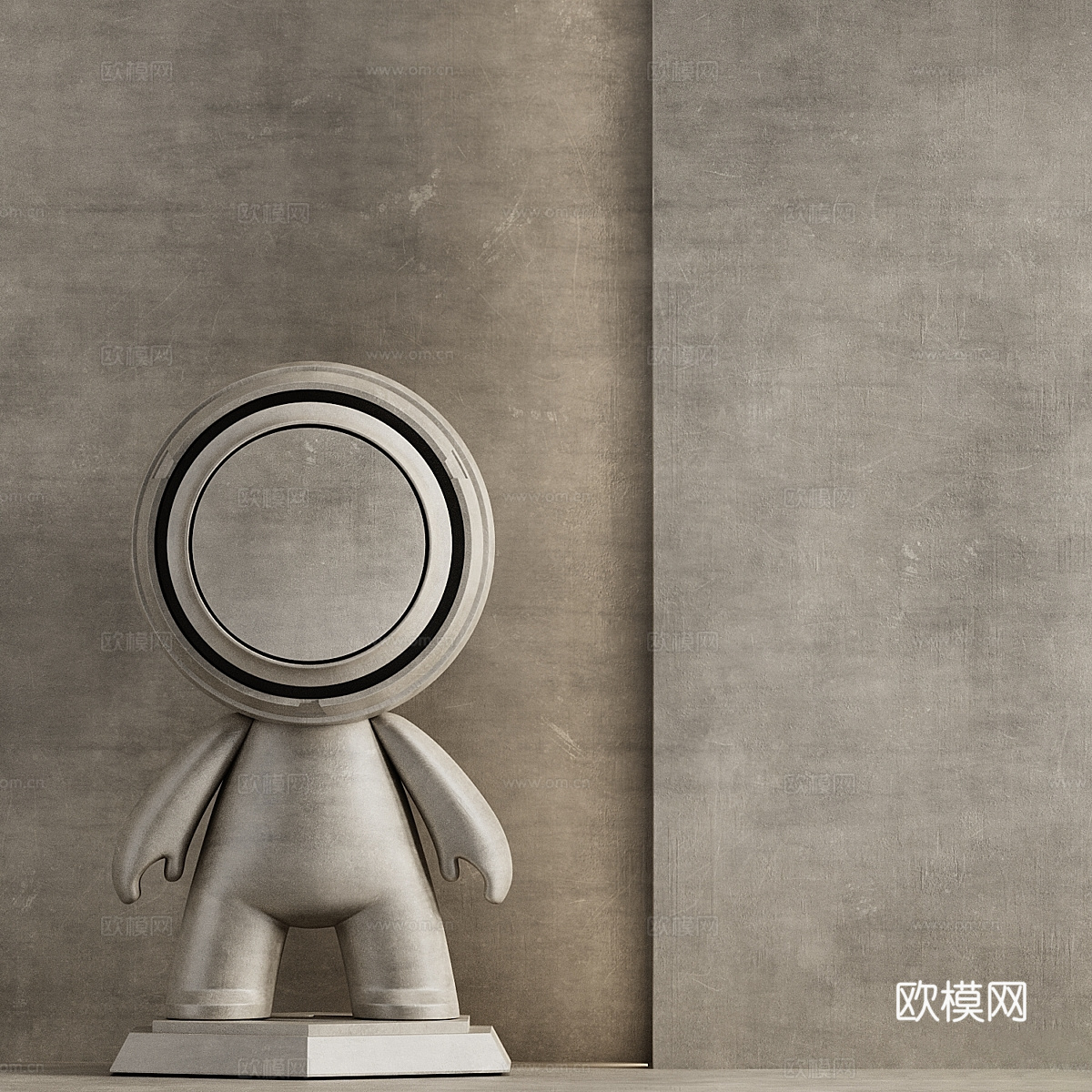 新中式做旧金属材质3d模型