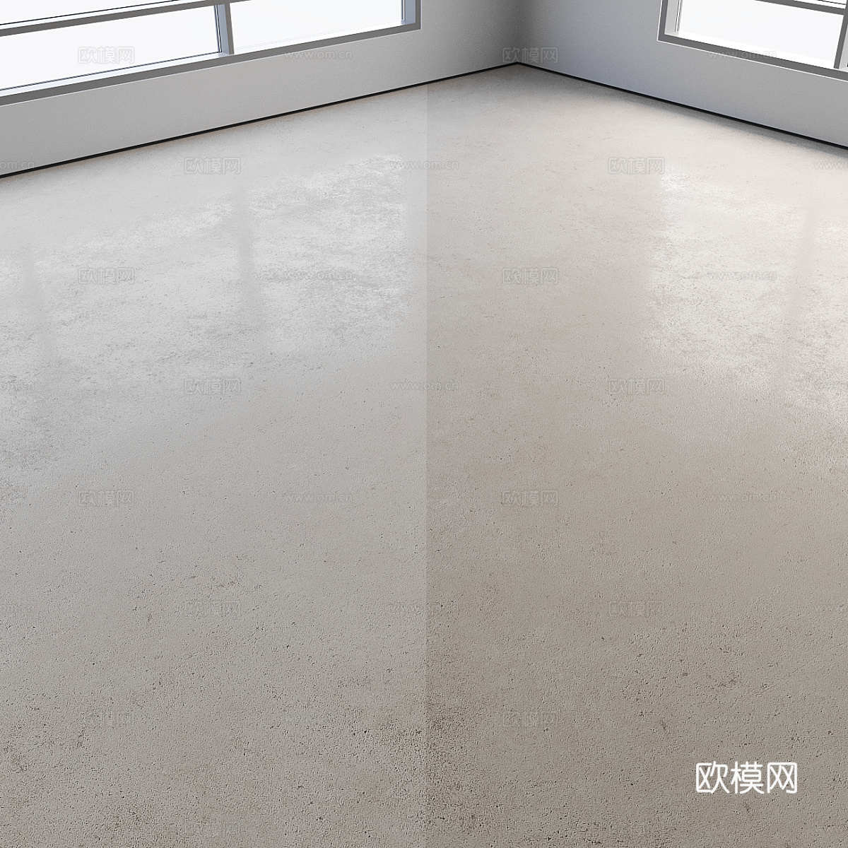 现代混凝土地面 自流平材质3d模型