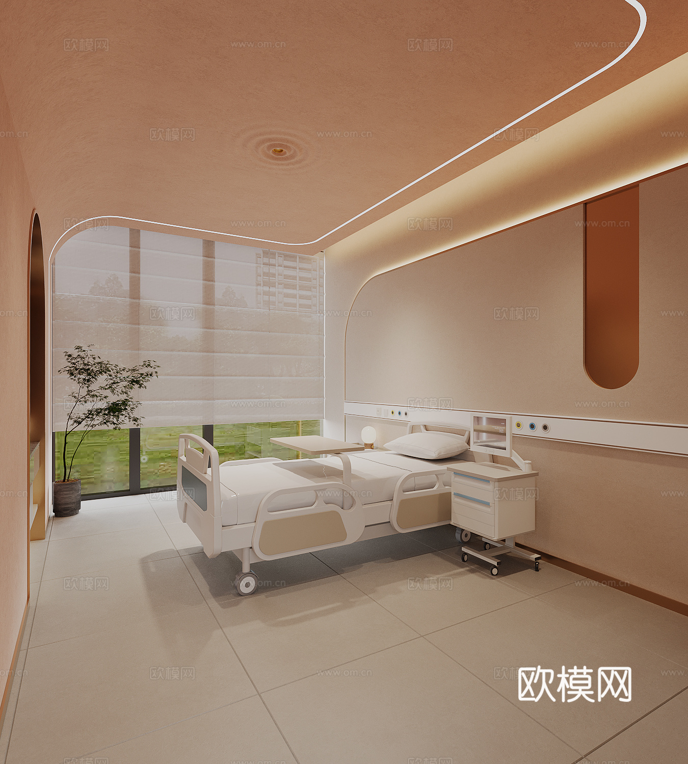 现代医院 病房 美容院 医护3d模型