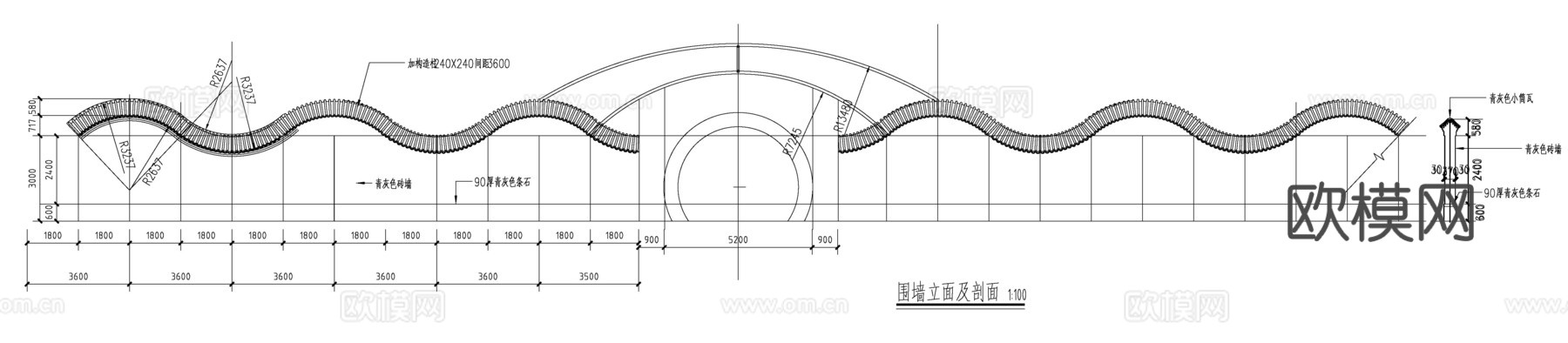 常用檐口外墙图cad施工图