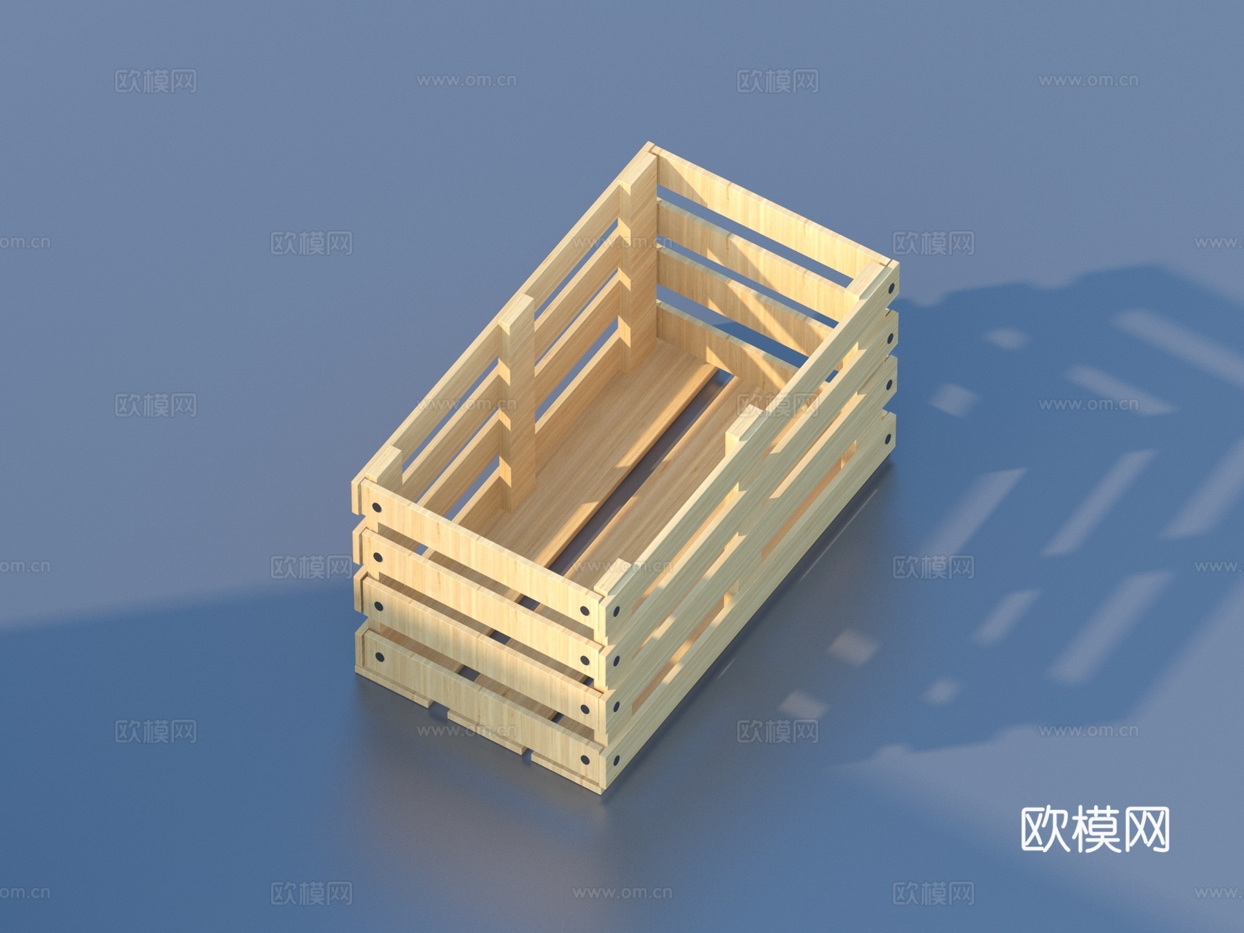 木箱 菜篮子 菜筐 收纳箱3d模型