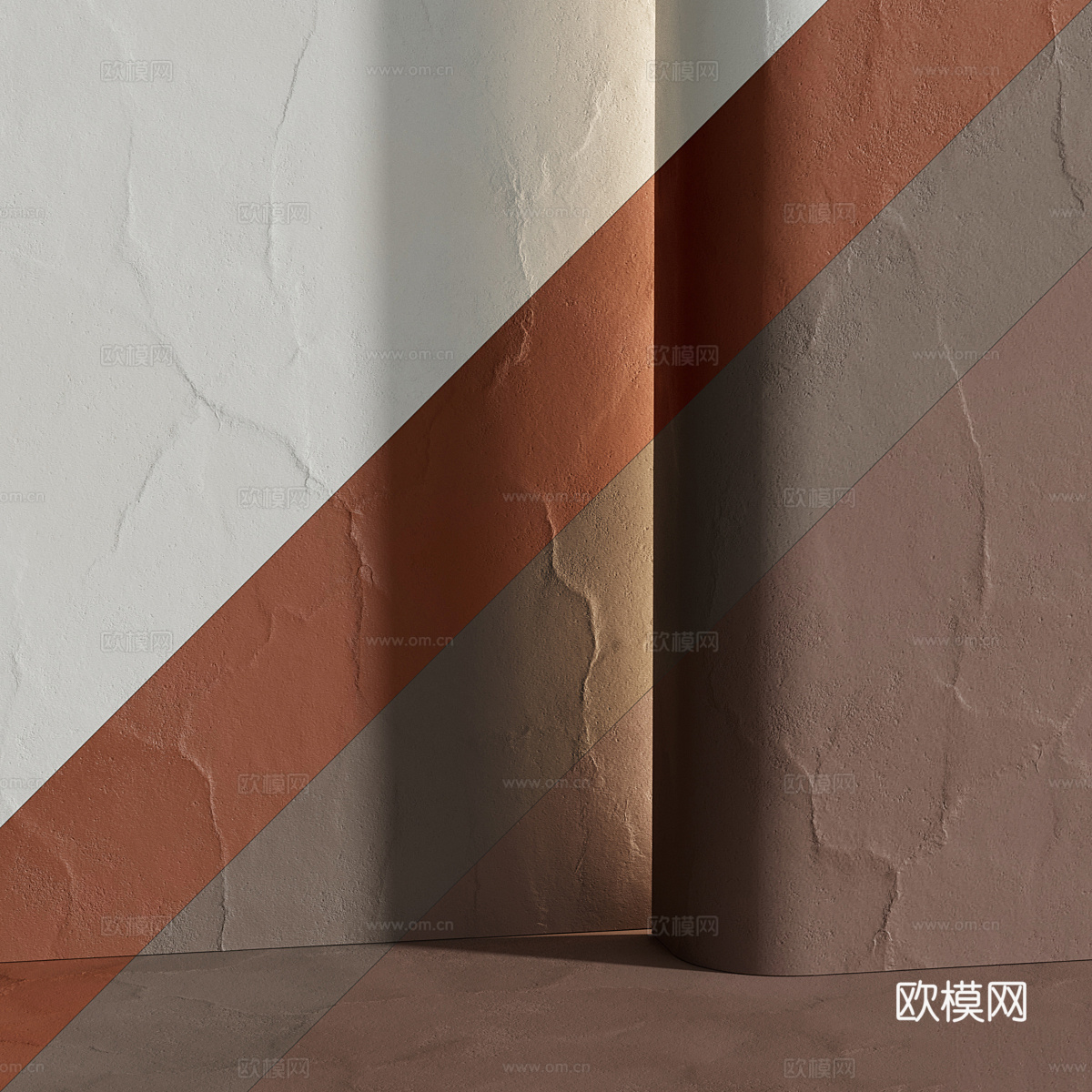 新中式侘寂涂料 肌理漆 艺术漆3d模型