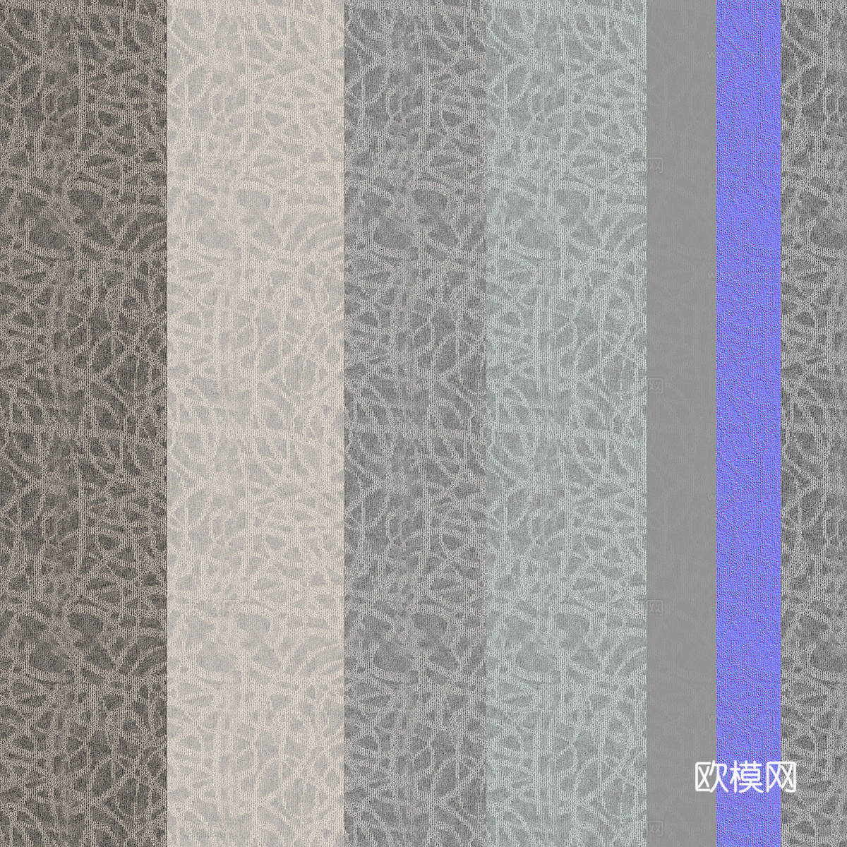 新中式墙布 墙纸 壁布材质3d模型
