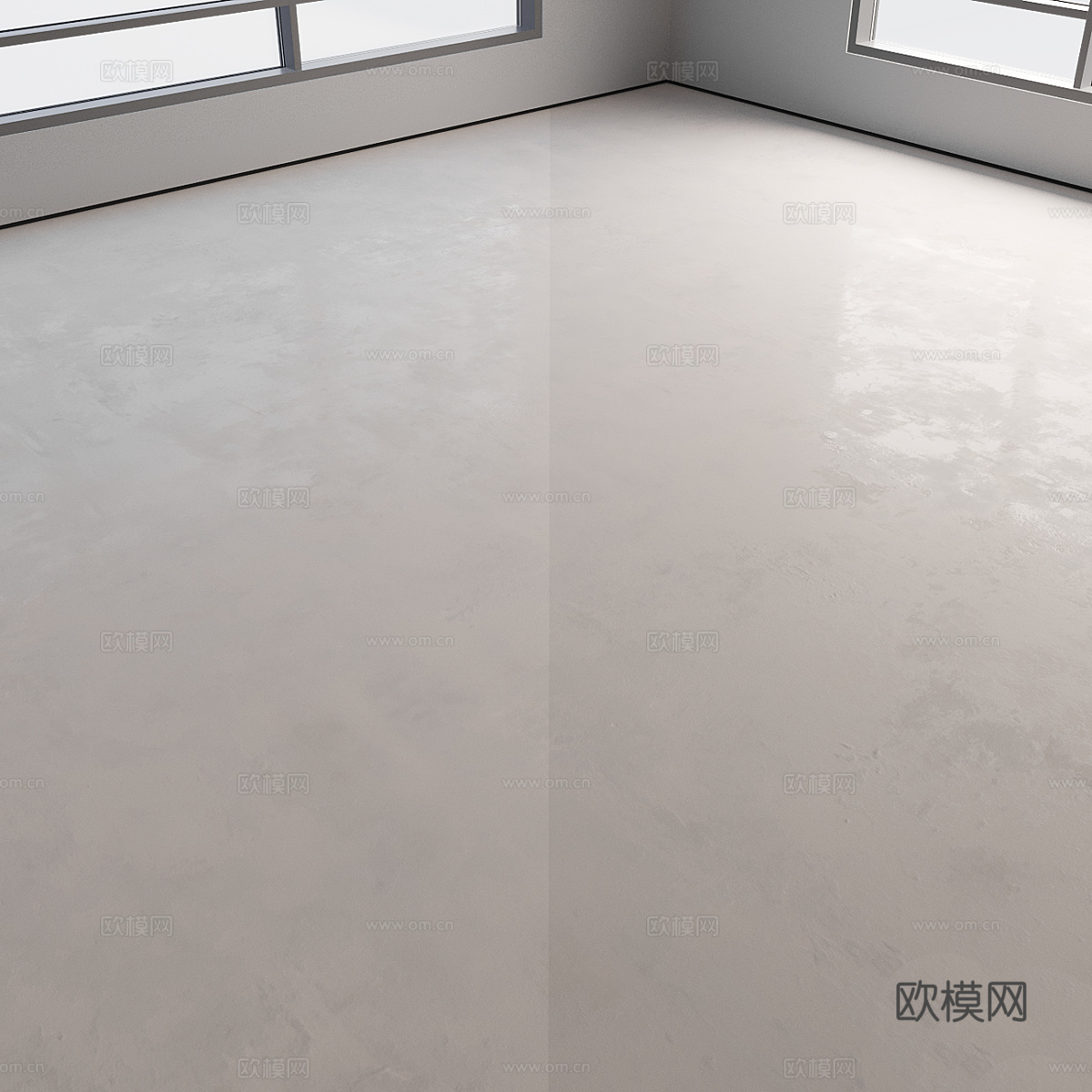 现代意式混凝土地面 自流平材质3d模型