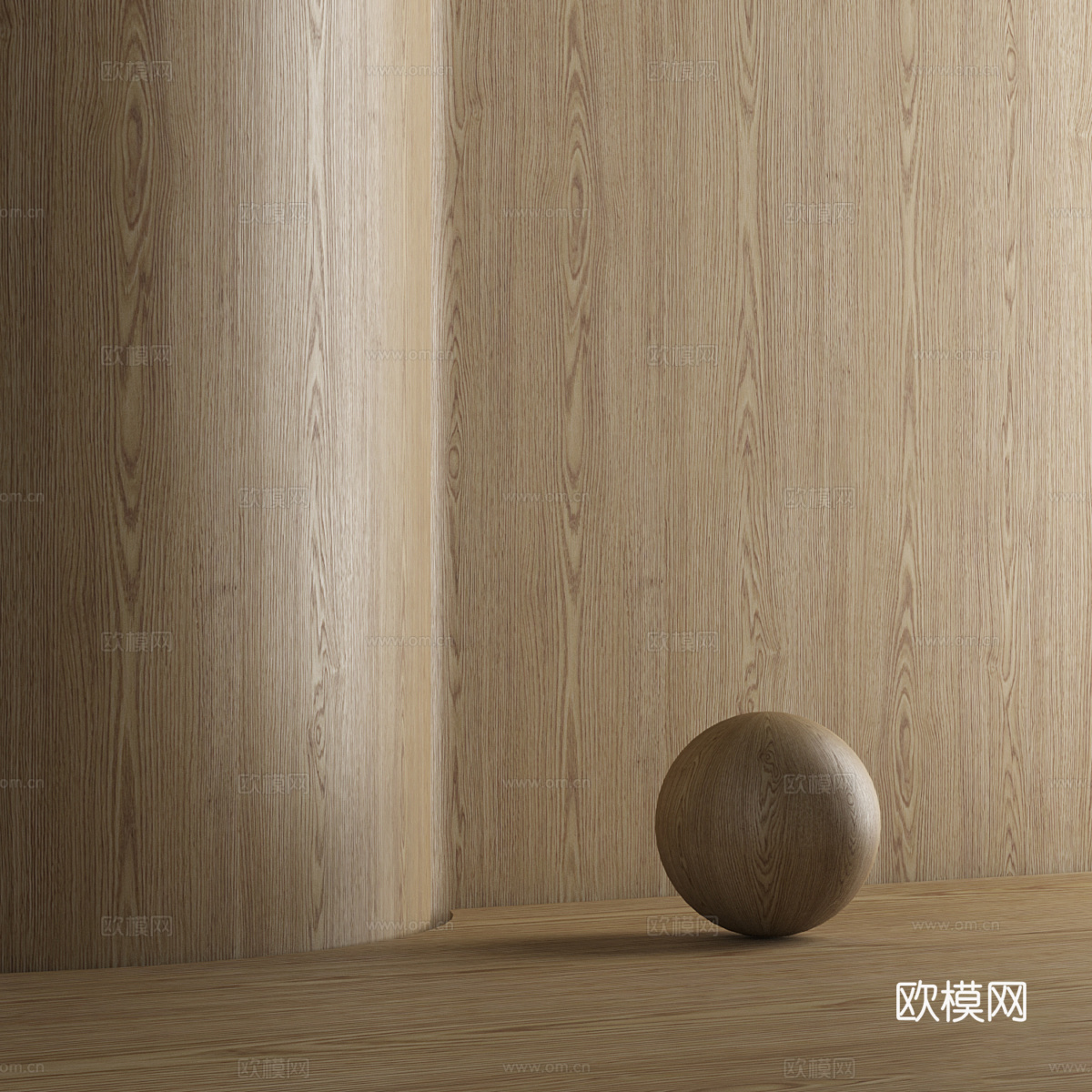 现代意式木纹 木饰面材质3d模型