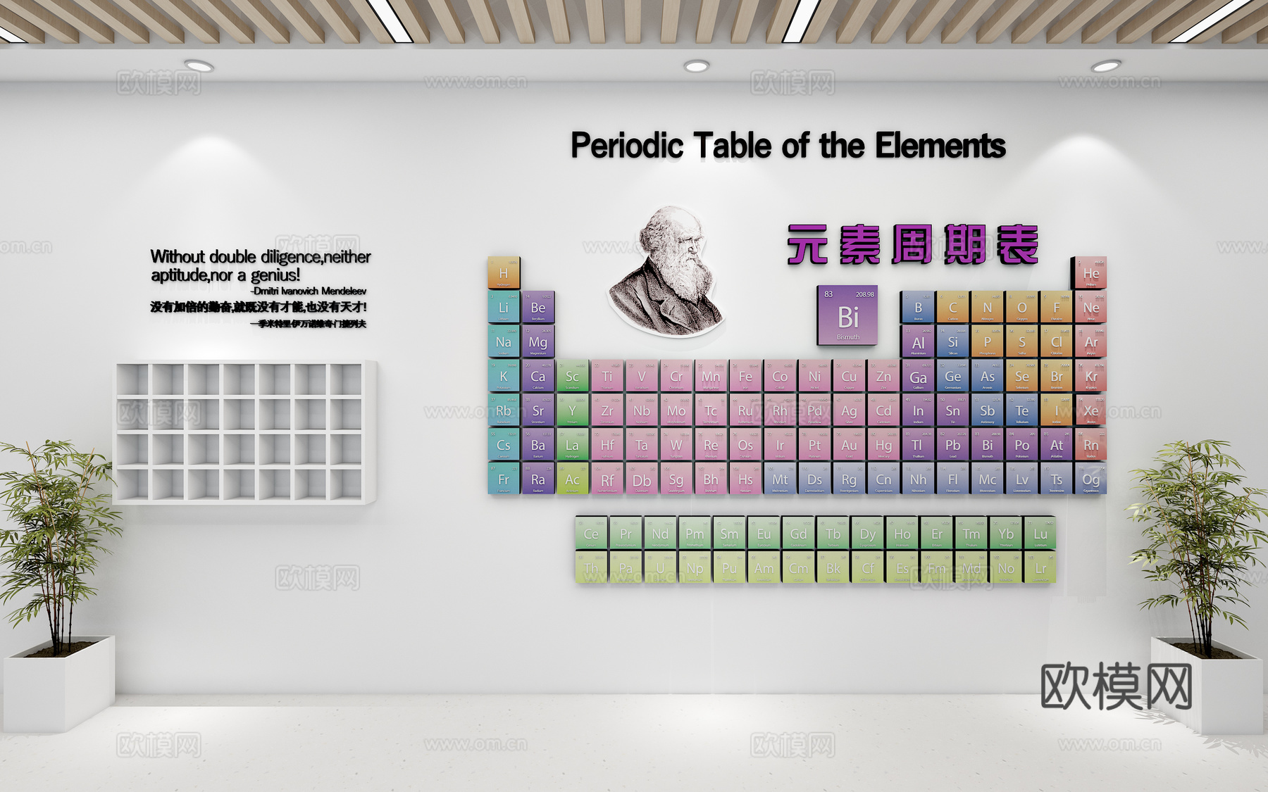 化学实验室文化墙化学实验室背景墙化学科学元素氛围化学宣传文化3d模型