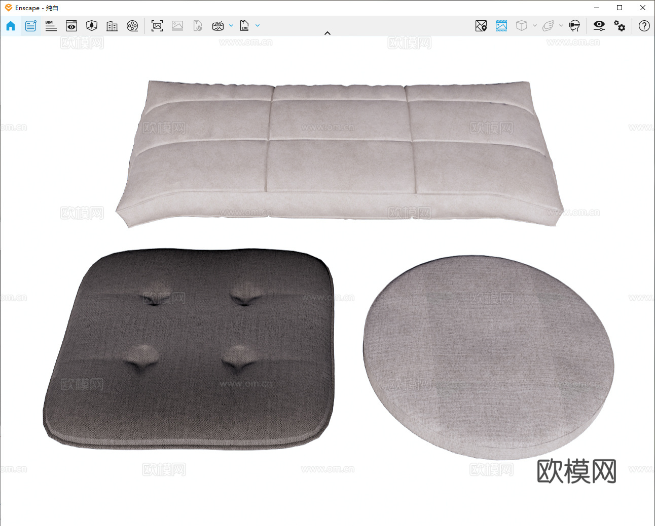 坐垫 垫子su模型