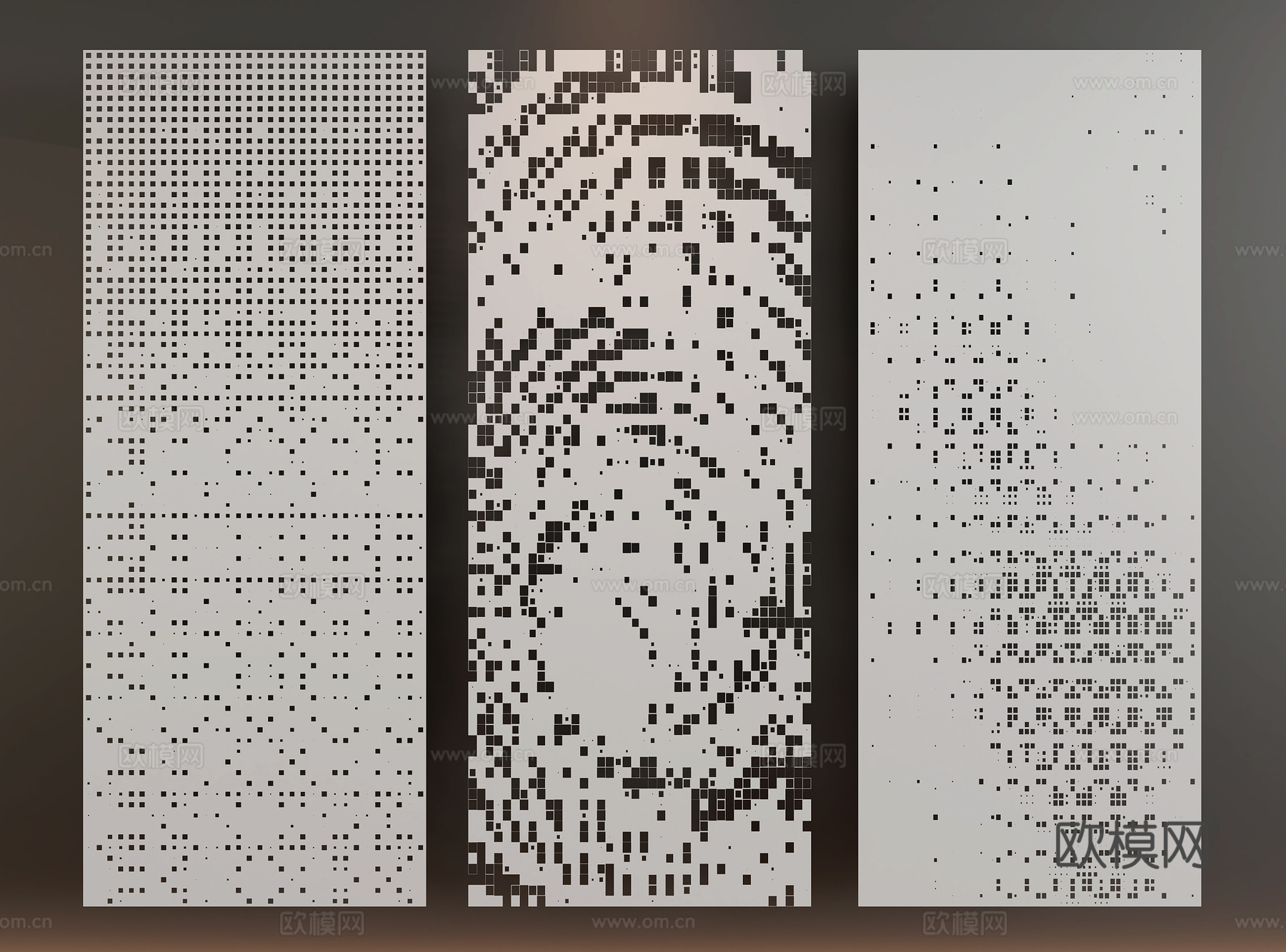现代穿孔板3d模型